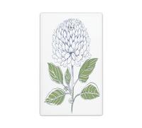 Plaque murale vierge minimaliste rétro avec fleurs d'hortensias - 1 interrupteur décoratif pour cuisine, salle de bain - Dimensions : 11,4 x 7 cm