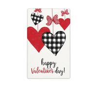 Plaque murale vierge pour interrupteur de Saint Valentin - Grand cœur rouge - Décoration pour cuisine, salle de bain - Dimensions : 11,4 x 7 cm