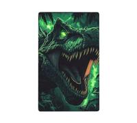 Plaque murale vierge pour interrupteur décoratif Motif dinosaure en colère avec yeux verts 11,4 x 7 cm