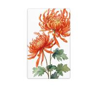 Plaque murale vierge pour interrupteur décoratif Motif fleurs d'oranger Chrysanthème 1 gang pour cuisine, salle de bain Taille 11,4 x 7 cm