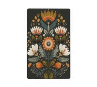 Plaque murale vierge pour interrupteur décoratif Motif fleurs du milieu du siècle Art populaire suédois 11,4 x 7 cm