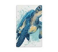 Plaque murale vierge pour interrupteur décoratif Motif tortue de mer bleue 11,4 x 7 cm