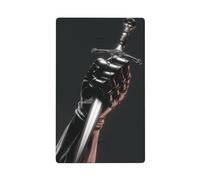 Plaque murale vierge pour interrupteur - Motif chevalier tenant une dague sombre - Pour cuisine, salle de bain - Dimensions : 11,4 x 7 cm