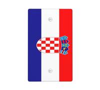 Plaque murale vierge pour interrupteur Motif drapeau de la Croatie 1 gang pour cuisine salle de bain Taille 11,4 x 7 cm