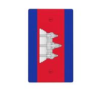 Plaque murale vierge pour interrupteur Motif drapeau du Cambodge 1 gang pour cuisine, salle de bain, taille 11,4 x 7 cm