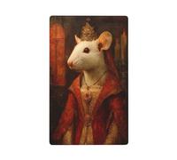 Plaque murale vierge pour interrupteur mural avec couronne - Souris blanche Renaissance - 1 gang - Pour cuisine, salle de bain - Dimensions : 11,4 x 7 cm