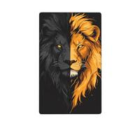 Plaque murale vierge pour interrupteur mural en forme de tête de lion noire et dorée - 1 bande décorative pour cuisine, salle de bain - Dimensions : 11,4 x 7 cm