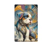 Plaque murale vierge pour interrupteur mural - Motif chien mignon - Art surréaliste - 1 gang - Pour cuisine, salle de bain - Dimensions : 11,4 x 7 cm
