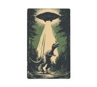 Plaque murale vierge rétro pour interrupteur mural - Motif dinosaure - Pour cuisine, salle de bain - Dimensions : 11,4 x 7 cm