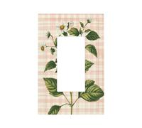 Plaque murale vintage botanique douce avec feuilles vertes et marguerites - Plaque murale à bascule unique - Décoration pour la maison, la cuisine, la salle de bain