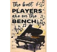 Plaque murale vintage en aluminium avec inscription « The Best Players are on The Bench » - Décoration murale rétro en aluminium - 20,3 x 30,5 cm