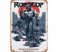Plaque murale vintage en étain - Robocop The Future of Law Movies 30,5 x 20,3 cm Décoration murale