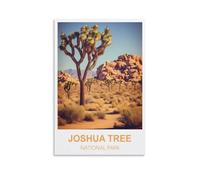 Plaque murale vintage en métal, affiche représentant le parc national de Joshua Tree, cadeau original pour la cuisine ou le bar, en aluminium, 20 x 30 cm.