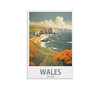 Plaque murale vintage en métal, affiches du Pays de Galles, Angleterre, style vintage, pour la maison, le salon, la salle à manger, la cuisine, le bar, cadeaux, 20 x 30 cm