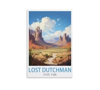 Plaque murale vintage rétro en tôle, art du parc d’État du Hollandais perdu, plaque d’affiche, décoration murale pour la maison, salle d’outils, bar, club, restaurant, café, 30x40CM