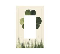 Plaque murale vintage trèfle à trois feuilles tendance pour interrupteur mural à bascule unique 1 gang décorateur de prise de courant pour la maison, la cuisine, la salle de bain