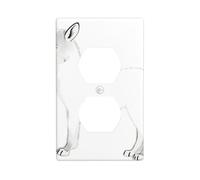 Plaque murale WHJSHOP Fierce Wolf en polycarbonate durable, résistant à la chaleur et à la décoloration, facile à nettoyer, taille standard - 11,4 x 7 cm