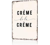 Plaque Murales Crème De La Crème Plaques Murale Décor pour Garage Toilettes Café 20X30Cm
