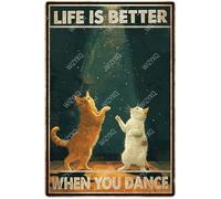 Plaque Murales Ma Vie Est Meilleure Quand On Danse Plaques Vintage Affiche Pour Garage Exterieur Café Pub S
