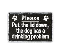 Plaque Murales Mettez Le Couvercle. Le Chien A Un Problème d'alcool. Plaques Murale Panneaux pour Pub Café Salon Décoratives S