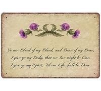Plaque Murales Vœux De Mariage Écossais Vous Êtes Me Sang De Mon Sang Et Mes Os De Mes Os Écosse Plaques Drôles Panneaux pour Garage Jardin Cour Ferme S