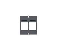 - Plaque - noir - 2 ports