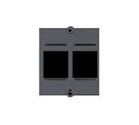 - Plaque - noir - 2 ports