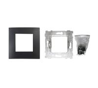 Plaque noire simple mat + griffes