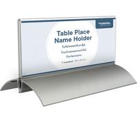 Plaque nominative de table EUROPEL 61 x 150 mm Socle en aluminium