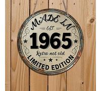 Plaque nostalgique en aluminium 1965 - Fabriquée en 1965 en édition limitée - Décoration rustique pour cuisine, bar ou comme cadeau attentionné pour toute personne née cette année-là
