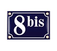 Plaque Numéro de Maison BIS/TER | 10x15 cm | Plaque emaillée personnalisée | Plaque Numéro de Rue | Panneau de Porte