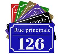 Plaque Numero de Maison Exterieur Aluminium,Plaque de Rue avec Numéro de Maison-pour Maison, Porte, et Boite aux Lettres,Résistante aux Intempéries,pour l'identification Extérieure de la Maison