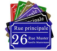 Plaque Numero de Maison Exterieur Aluminium,Plaque de Rue avec Numéro de Maison-pour Maison, Porte, et Boite aux Lettres,Résistante aux Intempéries,pour l'identification Extérieure de la Maison