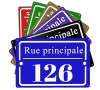 Plaque Numero de Maison Exterieur Aluminium,Plaque de Rue avec Numéro de Maison-pour Maison, Porte, et Boite aux Lettres,Résistante aux Intempéries,pour l'identification Extérieure de la Maison