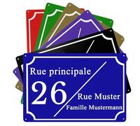 Plaque Numero de Maison Exterieur Aluminium,Plaque de Rue avec Numéro de Maison-pour Maison, Porte, et Boite aux Lettres,Résistante aux Intempéries,pour l'identification Extérieure de la Maison