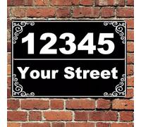 Plaque Numéro de Maison Personnalisée en Aluminium - Résistante aux Intempéries - Pour Rue, Mur, Porte ou Boîte aux Lettres