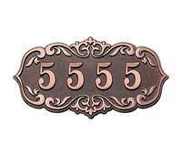 Plaque Numéro de Maison Personnalisée Panneau de Signe Chiffres Porte Rétro Plaque avec Numéro Gravé Autocollant Enseigne d'adresse Rue Acrylique pour Famille Bureau Hôtel Dortoir Boîte aux Lettres