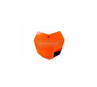 POLISPORT 8659100001 - Plaque d'immatriculation avant réplique OEM en plastique brillant durable et résistant compatible avec les motos KTM en couleur orange