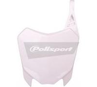 POLISPORT 8658800002 - Plaque d'immatriculation avant réplique OEM en plastique brillant durable et résistant compatible avec les motos Honda en couleur blanc