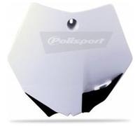 POLISPORT 8664700016 - Plaque d'immatriculation avant réplique OEM en plastique brillant durable et résistant compatible avec les motos KTM en couleur blanc