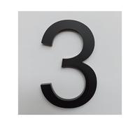 Plaque NuméRo Maison Moderne BrosséE, 10cm Moderne Maison Number Porte Adresse Numéros de boîtes aux lettres Pour Numéro maison numérique Panneau extérieur 4 pouces. # 0-9 mateblack(3)