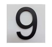 Plaque NuméRo Maison Moderne BrosséE, 10cm Moderne Maison Number Porte Adresse Numéros de boîtes aux lettres Pour Numéro maison numérique Panneau extérieur 4 pouces. # 0-9 mateblack(9)