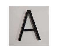 Plaque NuméRo Maison Moderne BrosséE, 127mm Numéro de la maison flottante Lettres Big Modern Poor Alphabet Accueil Extérieur 5 In.bloc numéros Adresse Plaque 0-9, AB(A)