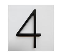 Plaque NuméRo Maison Moderne BrosséE, 127mm Numéro de la maison flottante Lettres Big Modern Poor Alphabet Accueil Extérieur 5 In.bloc numéros Adresse Plaque 0-9, AB(4)