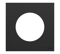 Schneider Electric Plaque de finition Odace 2 postes Noir onyx