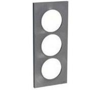 Plaque Odace Styl - Aluminium - Triple verticale 57mm aluminium G
