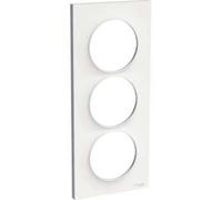 Schneider Electric Plaque Odace Styl - Spécial rénovation - entraxe 57 mm - Blanc