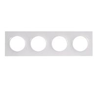 Plaque ODACE Styl blanche 4 postes horizontal/vertical entraxe 71 mm - SCHNEIDER ELECTRIC - S520708