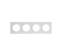 Plaque ODACE Styl blanche 4 postes horizontal/vertical entraxe 71mm - - S520708