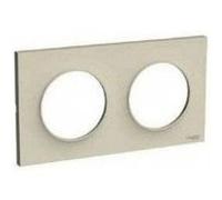 Schneider Electric Plaque décorative ODACE Styl Sable 2 postes Encastré